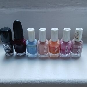 Nail Polish Set - Pink, Orange, Blue, Purple